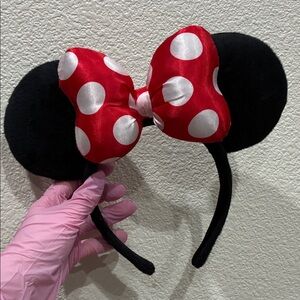 Minnie Mouse Polka Dot Bow Ear Headband for Adults
